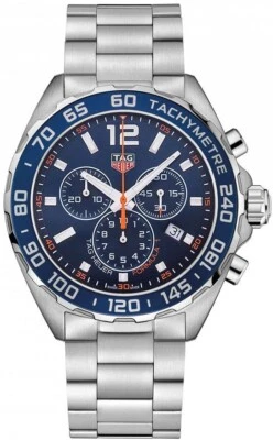 Tag Heuer Formula 1 Battery Operated Chronograph Blue Dial Luxury Mens Watch
