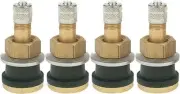 TR501 1-1/2" Brass Clamp-in Tubeless Tire Truck Valve Stem Pack of 4