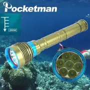 500000LM Professional Diving Flashlight IPX8 Waterproof LED Underwater Torch