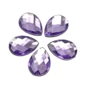 200 Light Purple Acrylic Flatback TearDrop Rhinestone Gems 10X14mm No Hole