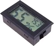 5Pcs Mini Wireless Digital Hygroscope Humidity and Temperature Gauge Display Low Power Consumption Accurate Readings Black Fahrenheit