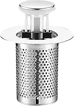 Rustproof Filter Supplies | Stainless Steel Bathroom Drain Filter | Bathtub Filter Supplies | Bathroom Sink Stainless Steel Pop-up Filter, Pop-up Sink Filter Strainers, Stainless Steel Sink Drain Fil/