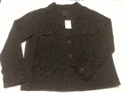 NWT Sanctuary 2-Pocket Casual Leopard Jacket Sz L