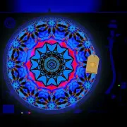 Techno Show Turntable Slipmat GLOW BLACKLIGHT 12 inch