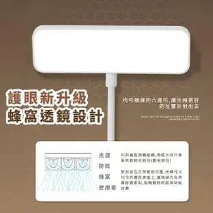 【照亮你心】夾式檯燈充電款附USB充電線(LED燈 閱讀燈 護眼燈 柔光燈 充電燈 檯燈 桌燈)