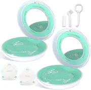 2PCS Retainer Case with Mirror and Adjustable Vent Holes, Cute Slim Aligner C...