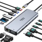 Selore USB C Docking Station Dual Monitor,Laptop Docking Station,14 in 1 Dock...