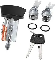 Door Lock Cylinder Tumbler with Keys Set Replacement, for Ford, F250 Ignition Lock Set