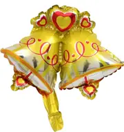 ASR PARTY 3pcs/pack Merry Christmas Balloon Xmas Bell Party Decoration