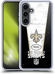 Head Case Designs Officially Licensed NFL Banner New Orleans Saints Logo Art Soft Gel Case Compatible with Samsung Galaxy S24+ 5G