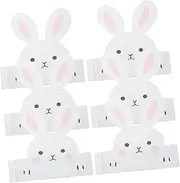 6pcs Easter Bunny Ears Hat Party Hats for Bunny Hat Birthday Party Supplies Easter Bunnies Plush Headband Topper Oh Easter Paper Crown Lovely Crown for Easter Photo Props ADOCARN