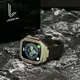 【錶帶+錶框】光鑄者 Apple Watch不鏽鋼一體成型錶框錶帶 銀框黑矽膠款Londonimg【C93】