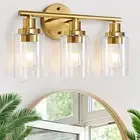 Bathroom Light Fixtures Gold Vanity Light 3 Light Wall Sconces 3-light Brass