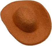 CoudarTitie 1:6 Scale Miniature Cowboy Hat Decorative Accessory for Pretend Play, Action Figure for Families, Brown