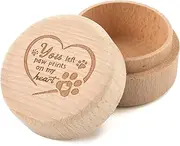 Wooden Pet Memorial Box, Pet Hair Keepsake Box, Dog Cat Hair Ashes Container, Memorial, Storage for Ashes, Keepsake with Lid for Dog Ashes Urns, Stores, Teeth, Nails