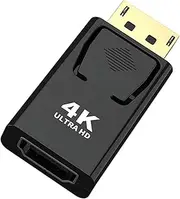 Displayport to HDMI Adapter, Aolirot 4K DP to HDMI Adapter DisplayPort to HDMI Converter Gold Plated Display Port to HDMI Converter Male to Female for Desktop, Laptop, Projector, Monitor, HDTV