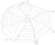 3.6m Spider Web Halloween Decorations White Round Net Spooky Cobwebs for Outdoor Indoor Party Yard