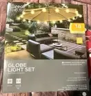 Warm White Globe LED Solar Powered Umbrella Light Set, 18-Lights Real Living