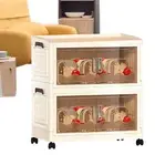 Stackable Storage Cabinet Foldable Transparent Large Storage Bins delightful