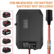 18Vto12V Step-Down Converter Cigarette Lighter Adapter for Milwaukee M18 Battery