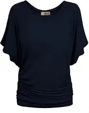 [Hybrid & Company] Womens Super Comfy Boat Neck Dolman Top Shirt