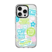 iPhone 16 Pro Clear Case MagSafe Compatible Positive Quote Stickers by BW Illustrations