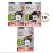 SanDisk 16GB Ultra MicroSDHC Class 10 Memory Card 98 MB/s- 3 PACK - NEW™