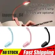 Clip On Book Reading Light Lamp USB Rechargeable Foldable Bed Desk Table Light