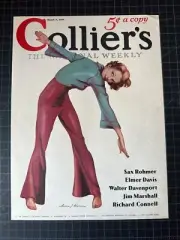 Rare Vintage 1936 Collier’s Magazine Cover - March 7th, 1936 - COVER ONLY