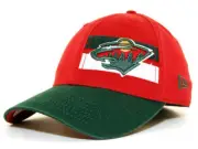 Minnesota Wild New Era 39Thirty 2 Line Pass Stretch Fit Cap Hat Medium/Large