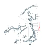 NEW VW SHARAN 7N ENGINE COOLANT HOSE WITH NON-RETURN HOSE 7N0121156AG GENUINE