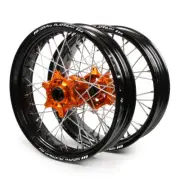 SM Pro Platinum KTM EXC/EXC-F 03-23 Black/Orange Non Cushed Motard Wheel Set