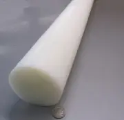 UHMW White Round Rod 3.00" Diameter x 72" Long, 1 Unit, Extruded