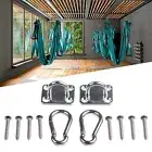 Weather Resistant Ceiling Swing Chair Hook Bracket Set Stainless Steel