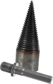 HEALEEP Log Splitter Drill Bit Heavy Duty Wood Splitter Drill Bit for Efficient Firewood Splitting for Camping and Outdoor Use