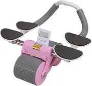Exercise Wheel, Ab Trainer, Gym Roller with Ergonomic Non Slip Handles and Automatic Rebound Design for Core Muscle Workout Home, Gym or Fitness Training Gear, 1 Piece