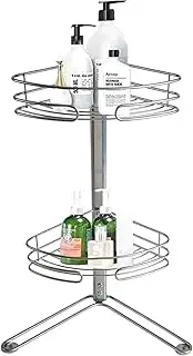 2 Tier Non Rust Corner Free Standing Shelf Storage Shower Bath Caddy Organiser Rack