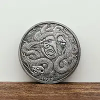 在飛比找樂天市場購物網優惠-憤怒蛇流浪幣 半美元硬幣雕刻藝術品創意玩具魔術幣手指轉硬幣