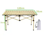 Camping Folding Portable Table Long Egg Roll Table Camping Equipment Aluminum Alloy Camping Desk Outdoor BBQ Picnic Table L 120x55x50cm