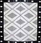 270x270cm Troy Black & Cream Foldable Large Patio Outdoor Rug Camping Mat