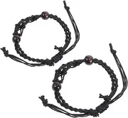 [BEBEMOKO] 2pcs Crafted Braided Crystal Cage Bracelets Empty Jewelry Holders Netted Design Adjustable for Custom Jewelry Making