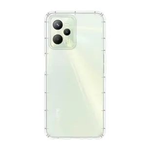 【RedMoon】realme C35 防摔透明TPU手機軟殼 鏡頭孔增高版