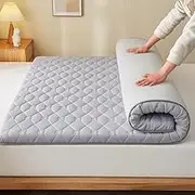 Comfortable Folding Mattress Anti-Pressure Breathable Mesh with Thickened Soft Non-Slip Bottom Futon Suitable for Dormitory and Camping Bedroom