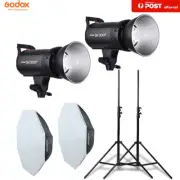 2x Godox SK300II 2.4G Studio Strobe Flash + 95cm Bowens Softbox + Light Stand