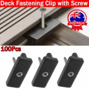 100 Deck Clips Composite deck Concealed Hidden Decking Clip with Stainless Screw