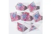 Dudley's Gallery - Sakura on the Wind Sharp Edge Resin Dice Set