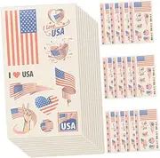 KICHOUSE Cheering Flag Stickers 24pcs Adhesive World Flags Face Stickers for Sports