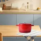 Cast Iron Enamel Pot Enameled Soup Pot for Gas/Induction Cooker Bread Picnic