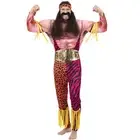 Muscle Wrestler Mens Deluxe All In One 1XLG Costume 80s Leopard Print Bodysuit