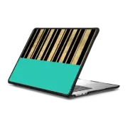 MacBook Air 15-inch (M2 - M4) Impact Case Abstract black gold turquoise geometric colorblock